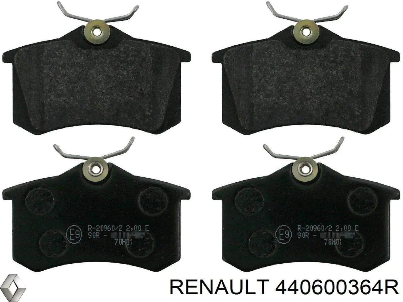 440600364R Renault (RVI) колодки гальмові задні, дискові