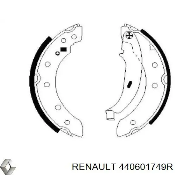 Колодки гальмові задні, барабанні Renault (RVI) 440601749R ціна, від 20.77 USD
