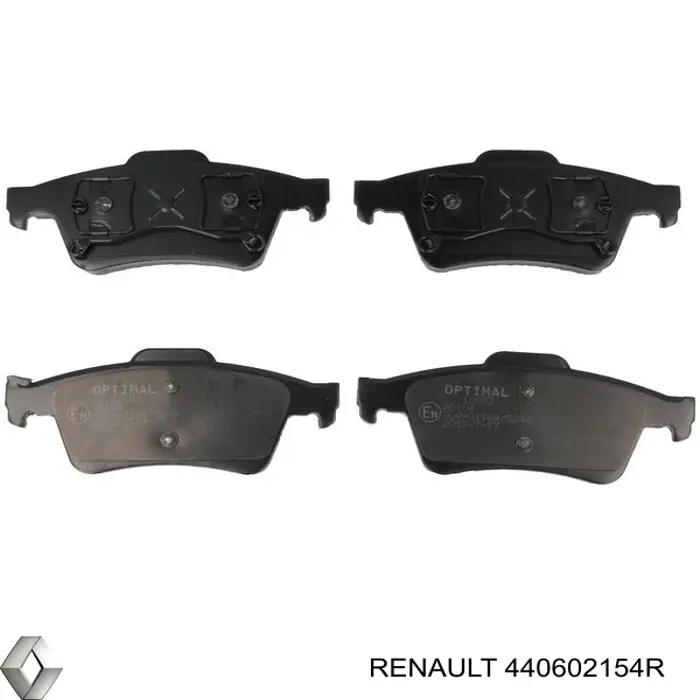 Задні гальмівні колодки Renault (RVI) 440602154R ціна, від 13.84 USD