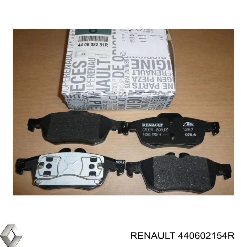 440602154R Renault (RVI) колодки гальмові задні, дискові
