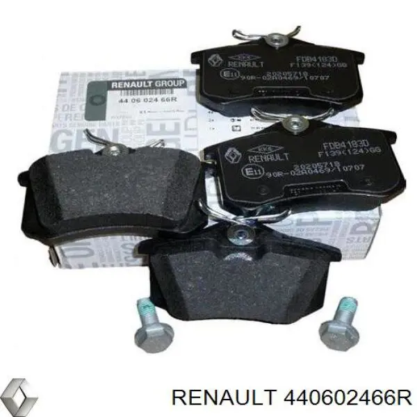 440602466R Renault (RVI) колодки гальмові задні, дискові