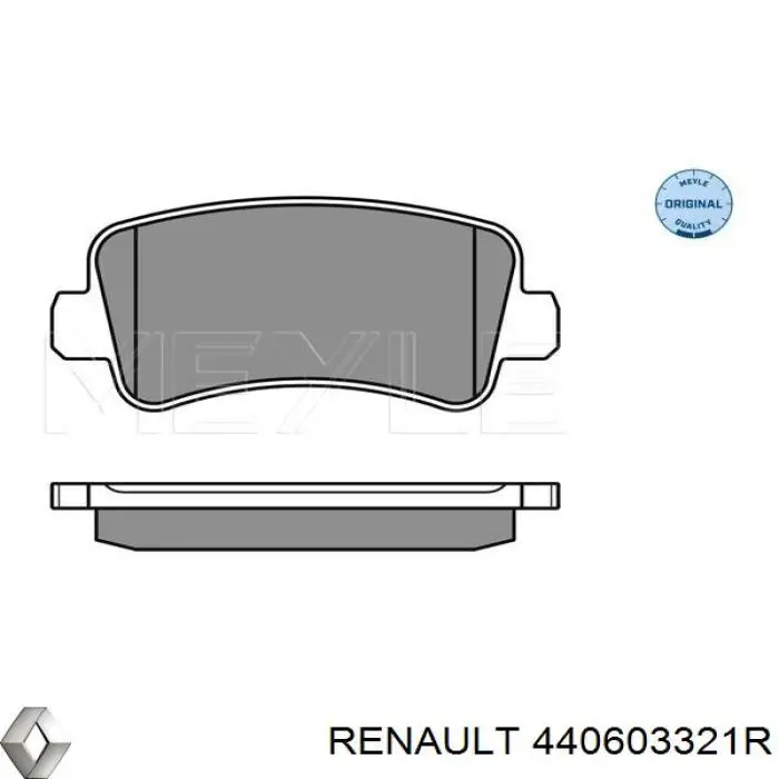440603321R Renault (RVI) Колодки гальмівні задні, дискові