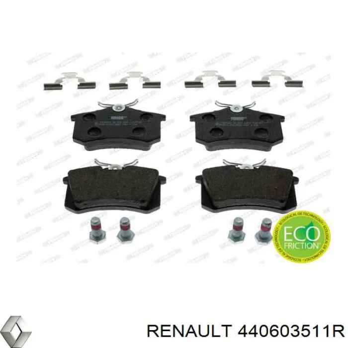 Задні гальмівні колодки 440603511R Renault (RVI)