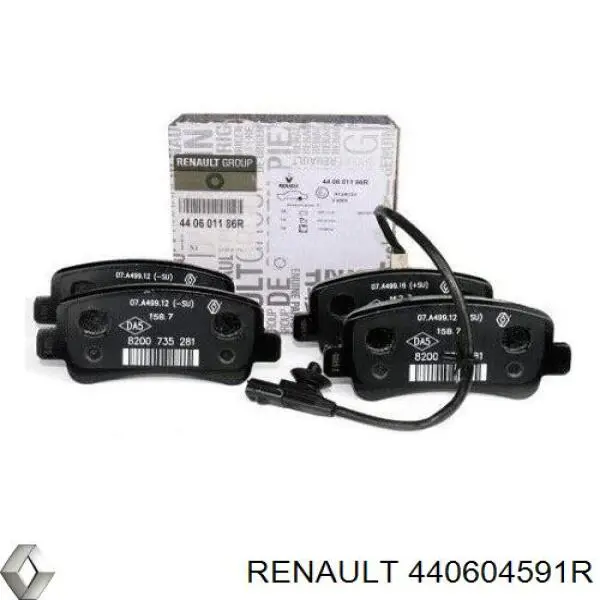 Задні гальмівні колодки 440604591R Renault (RVI)