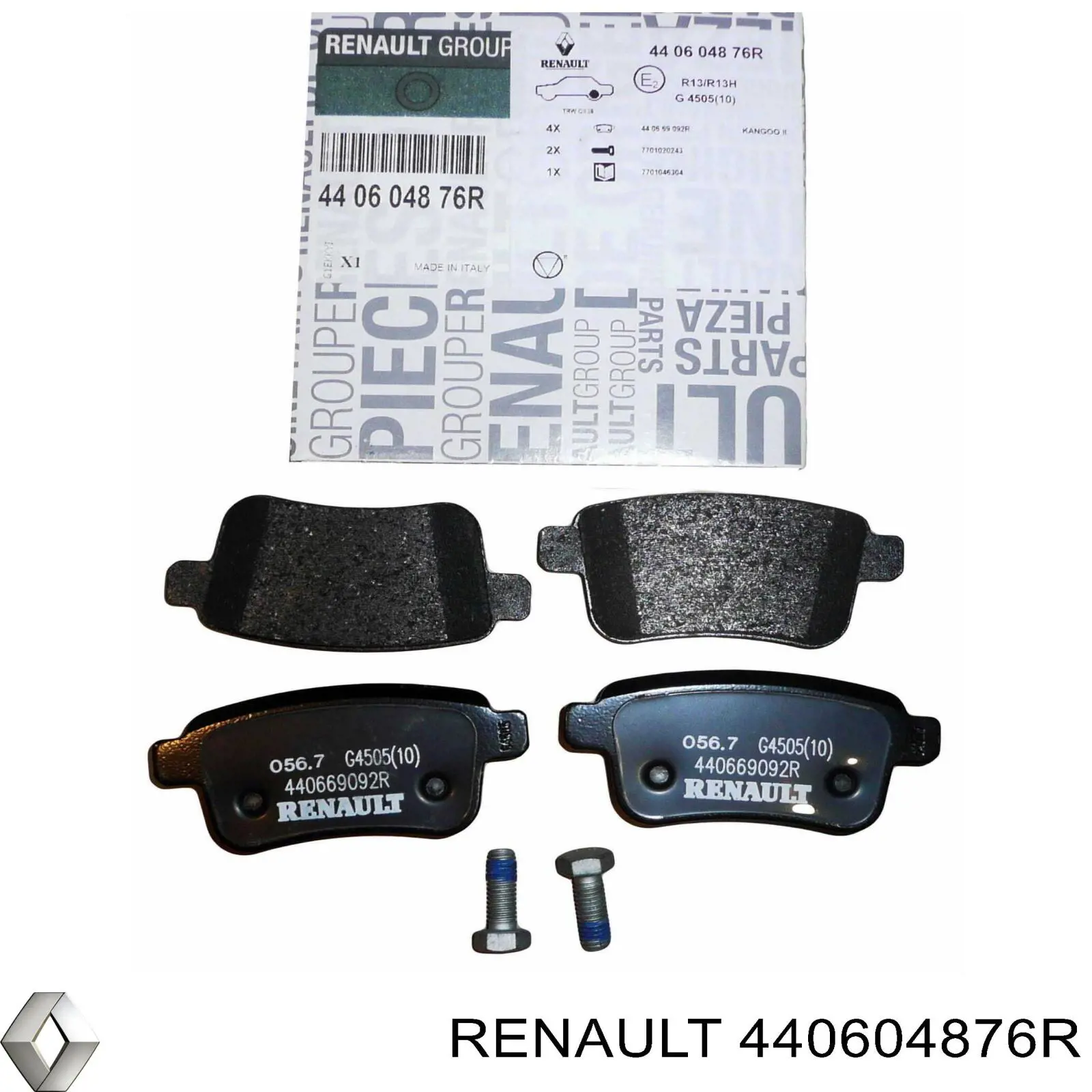 Задні дискові колодки Renault (RVI) 440604876R