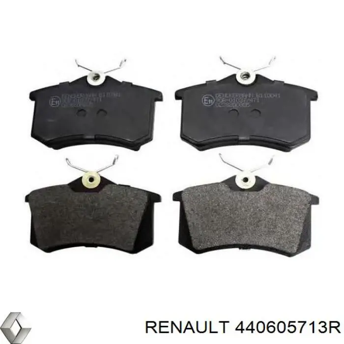 Колодки гальмові задні, дискові 440605713R Renault (RVI)