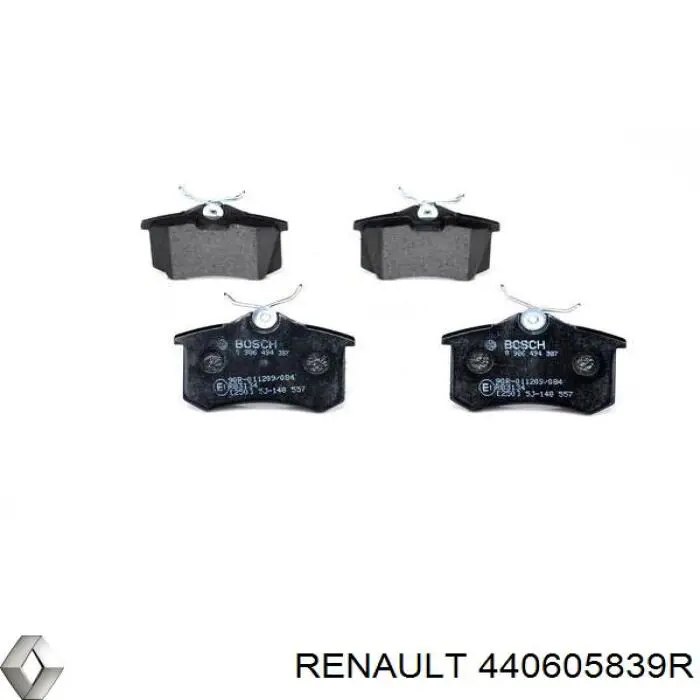 Задні дискові колодки Renault (RVI) 440605839R