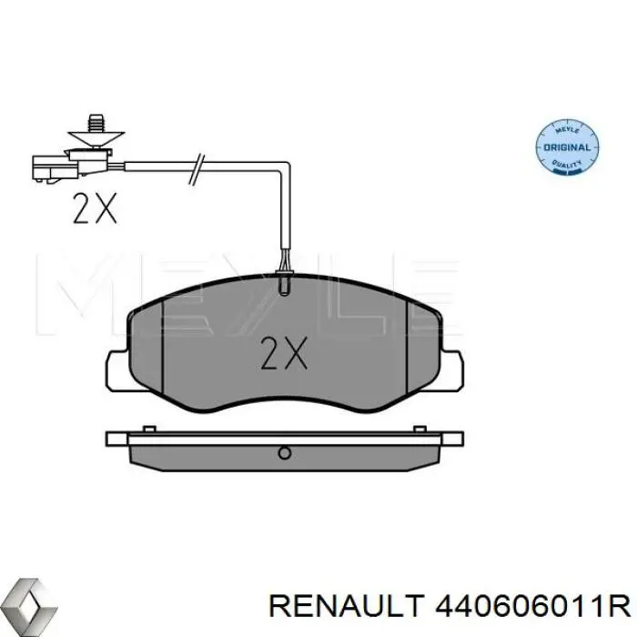 440606011R Renault (RVI) Колодки гальмівні задні, дискові