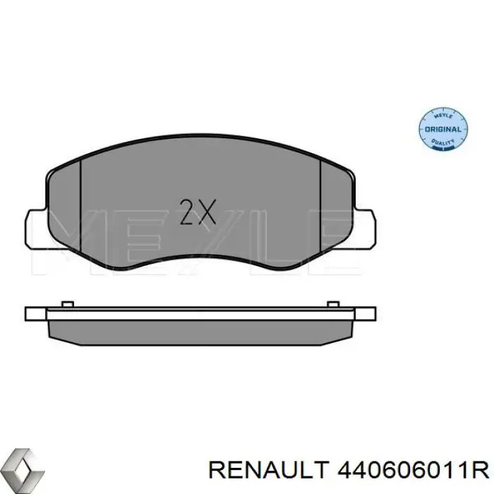 Задні гальмівні колодки Renault (RVI) 440606011R ціна, від 35.96 USD