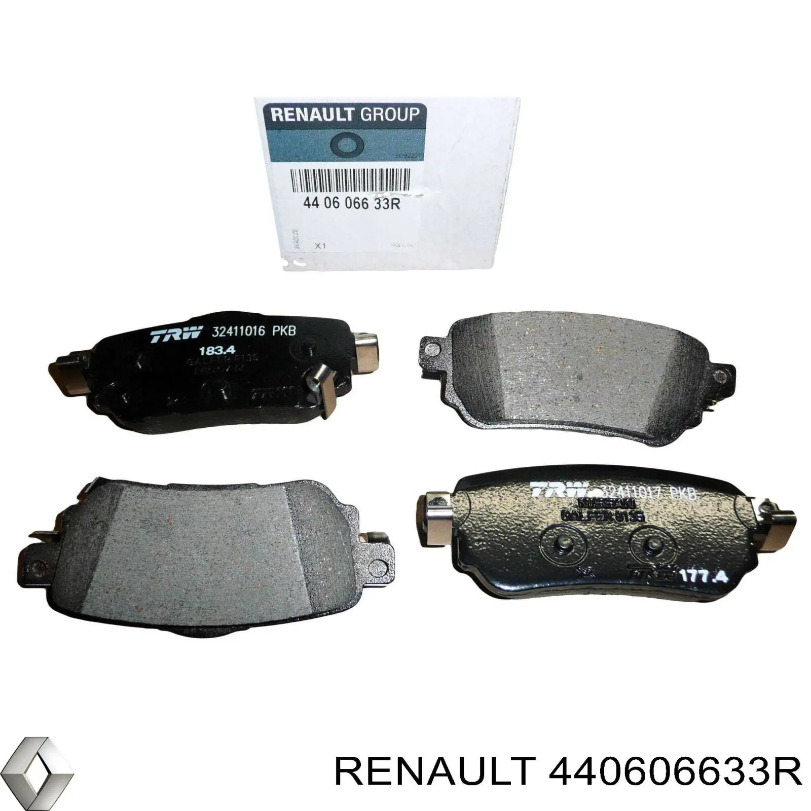 Задні гальмівні колодки Renault (RVI) 440606633R ціна, від 23.68 USD