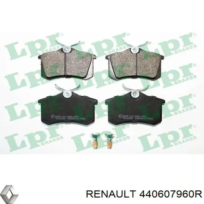 440607960R Renault (RVI) Колодки гальмівні задні, дискові