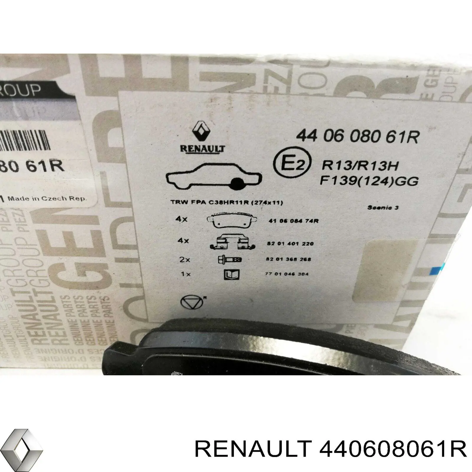 440608061R Renault (RVI) Колодки гальмівні задні, дискові
