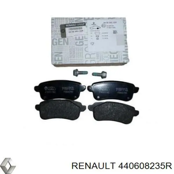 Колодки гальмові задні, дискові 440608235R Renault (RVI)