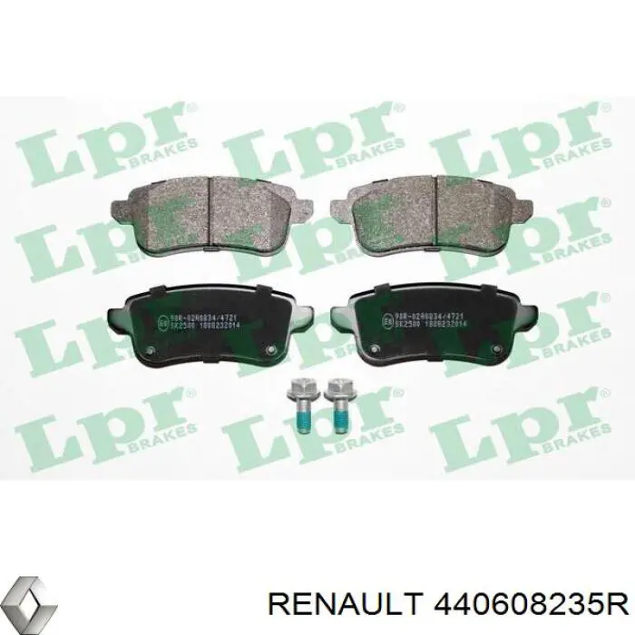 Задні гальмівні колодки 440608235R Renault (RVI)