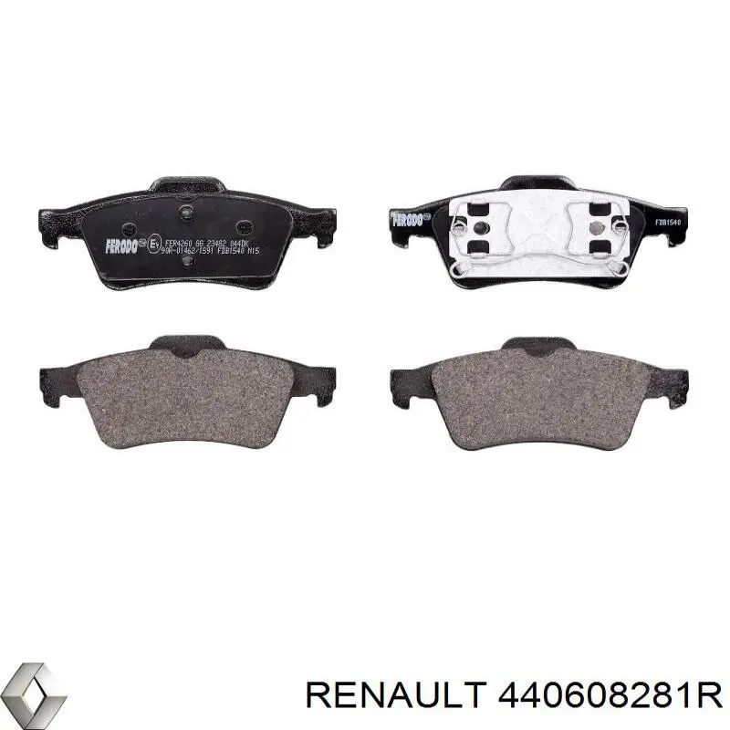 Задні гальмівні колодки Renault (RVI) 440608281R ціна, від 13.64 USD