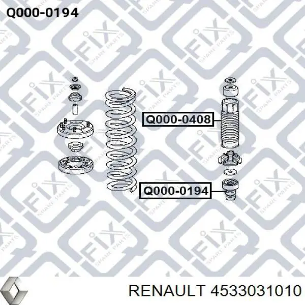 4533031010 Renault (RVI) Буфер заднього амортизатора