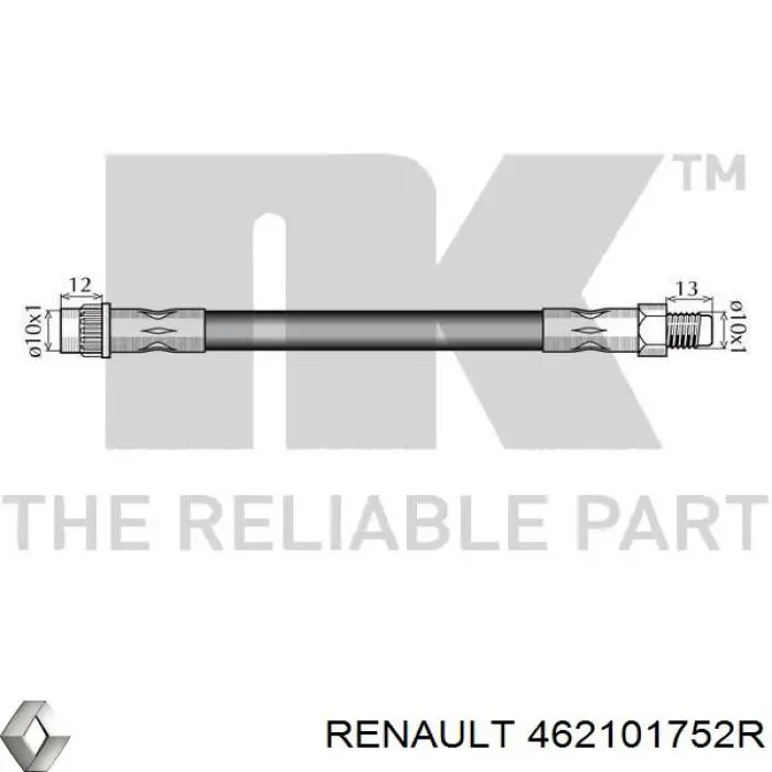 462101752R Renault (RVI) Шланг гальмівний задній
