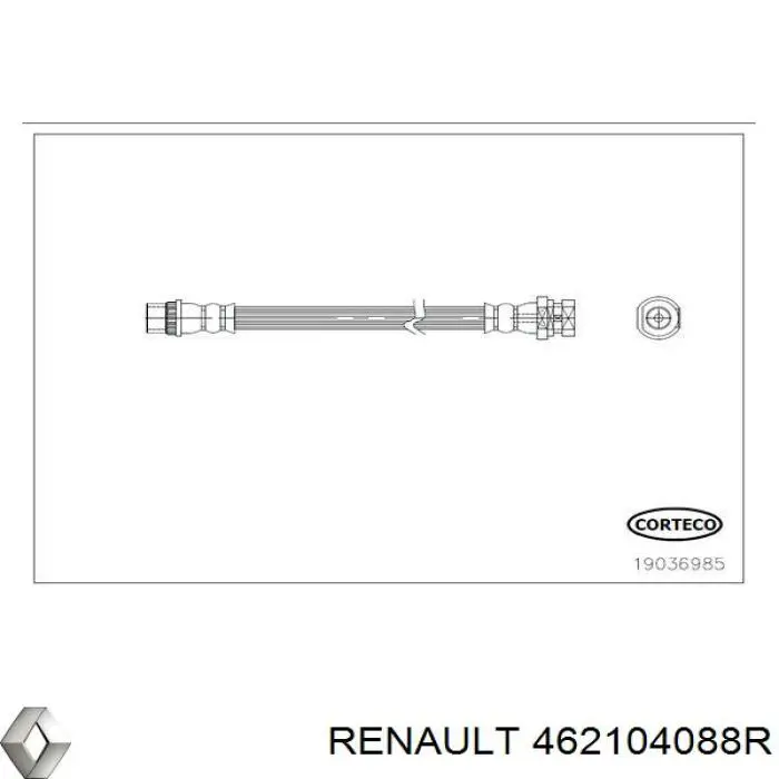 462104088R Renault (RVI) шланг гальмівний задній, лівий