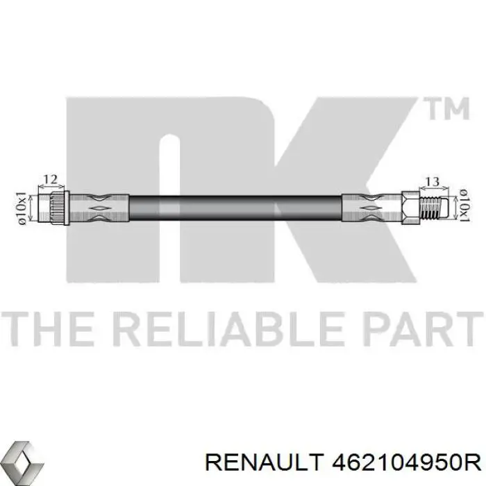 Купити 462104950R Renault (RVI) Гальмівні шланги передні
