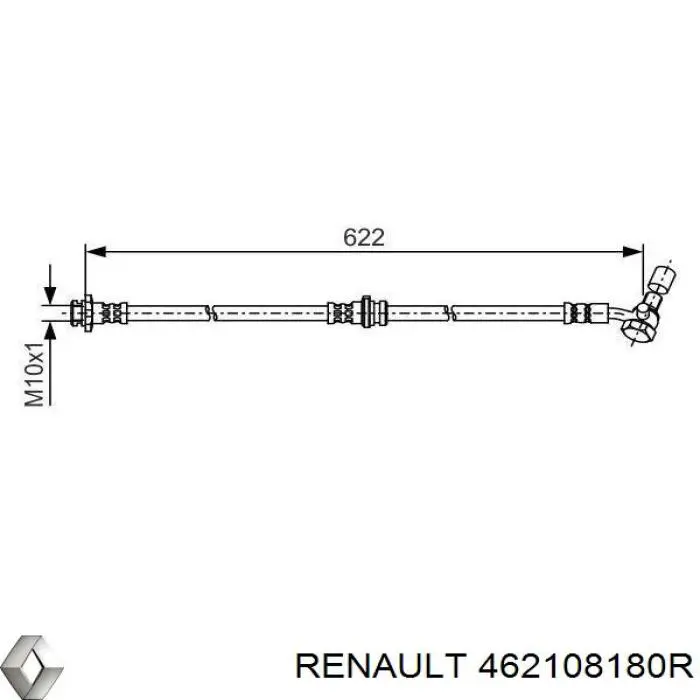 462108180R Renault (RVI) Шланг гальмівний передній, правий