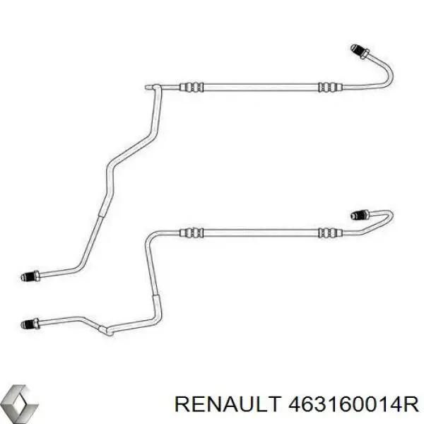 Шланг гальмівний задній, лівий Renault (RVI) 463160014R ціна, від 38.10 USD