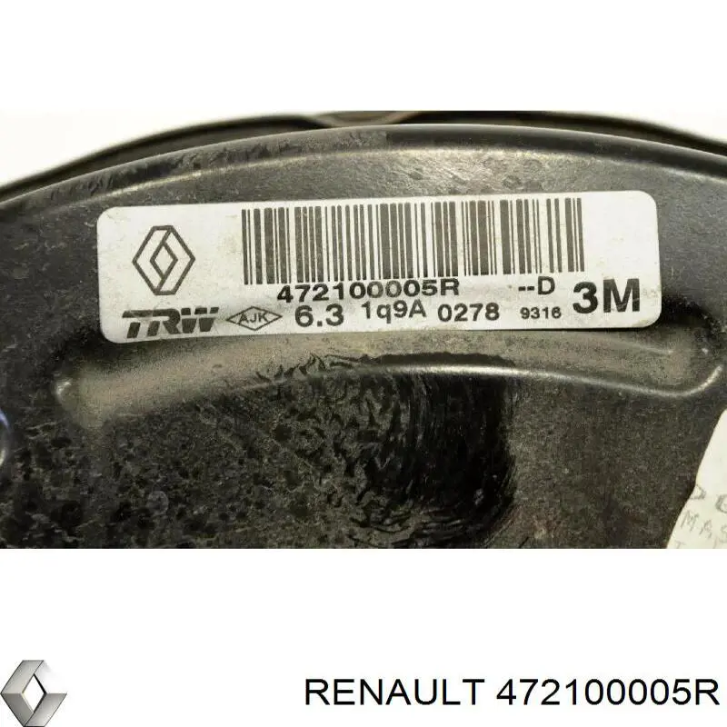 Підсилювач гальм вакуумний Renault Scenic 3 (JZ0) (Рено Сценік)