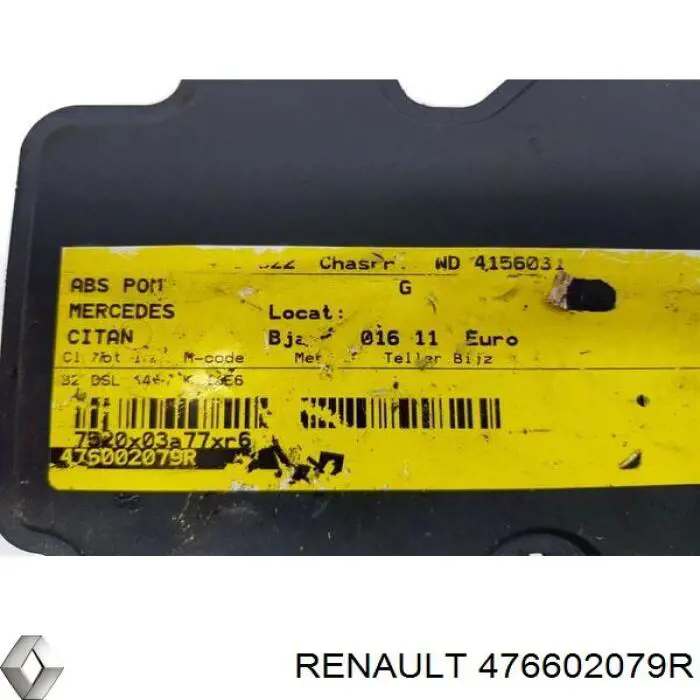 Блок АБС гідравлічний Renault (RVI) 476602079R ціна, від 34.21 USD