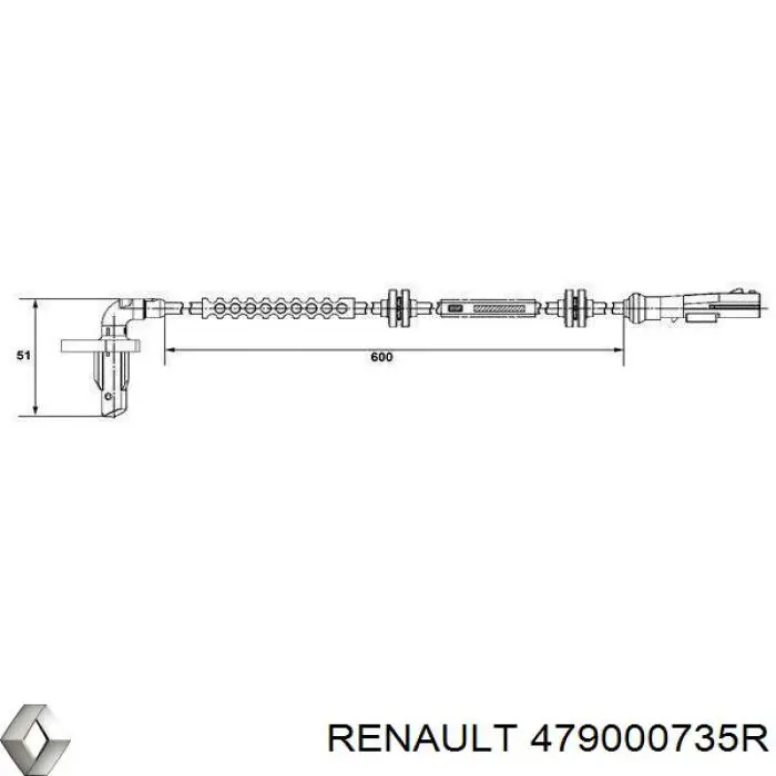 AS5554 Autlog Датчик ABS задній правий