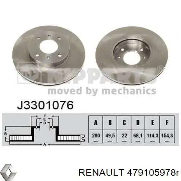 Датчик антиблокувальної системи гальмування Renault (RVI) 479105978R ціна, від 13.11 USD