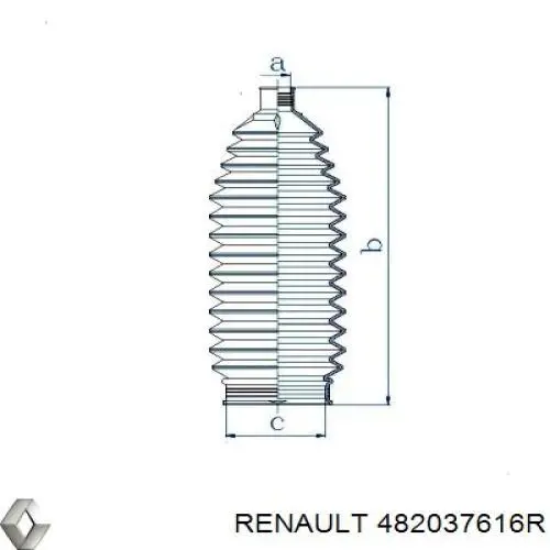 Пильник рульової тяги Renault (RVI) 482037616R ціна, від 7.55 USD