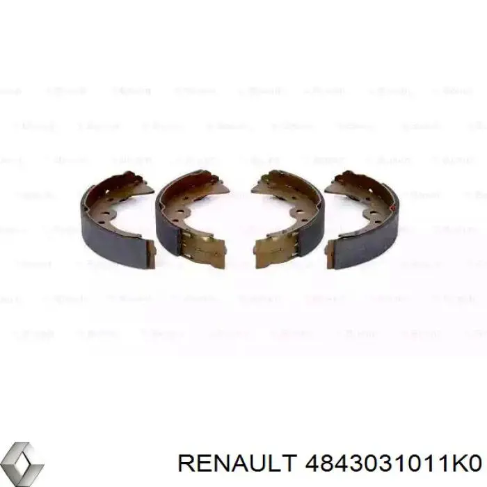 Колодки гальмові задні, барабанні 4843031011K0 Renault (RVI)