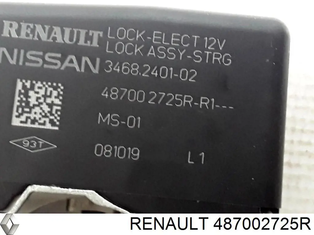 Купити 487002725R Renault (RVI) Механізм блокування керма