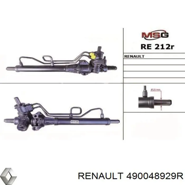 Купити 490048929R Renault (RVI) Рульова рейка