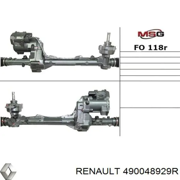 Рейка рульова 490048929R Renault (RVI)