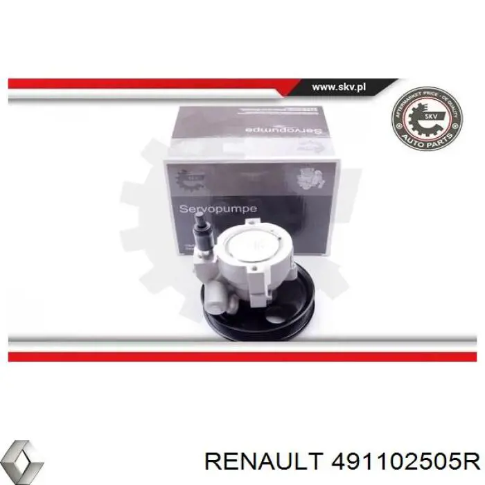 491102505R Renault (RVI) насос гідропідсилювача керма (гпк)