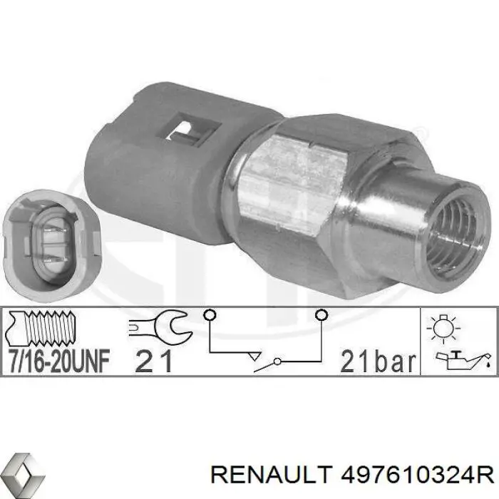 Купити 497610324R Renault (RVI) Датчик насосу гідропідсилювача