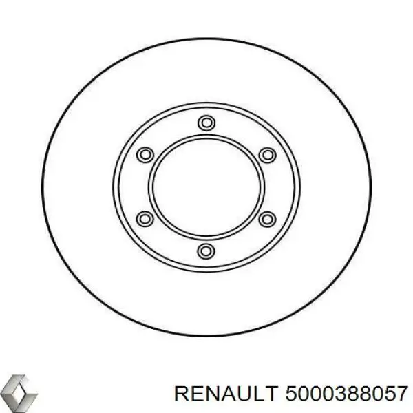 5000388057 Renault (RVI) диск гальмівний передній
