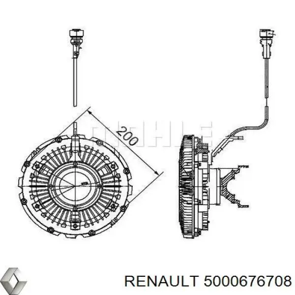 В'язкова муфта вентилятора Renault (RVI) 5000676708 ціна, від 400.22 USD