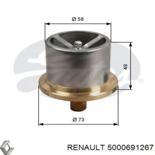 5000691267 Renault (RVI) термостат