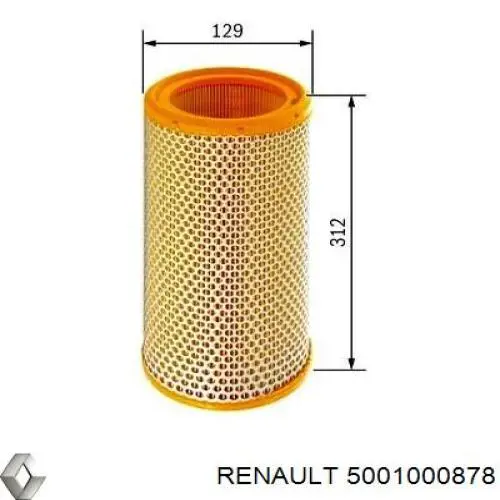 Купити 5001000878 Renault (RVI) Автомобільний фільтр повітря