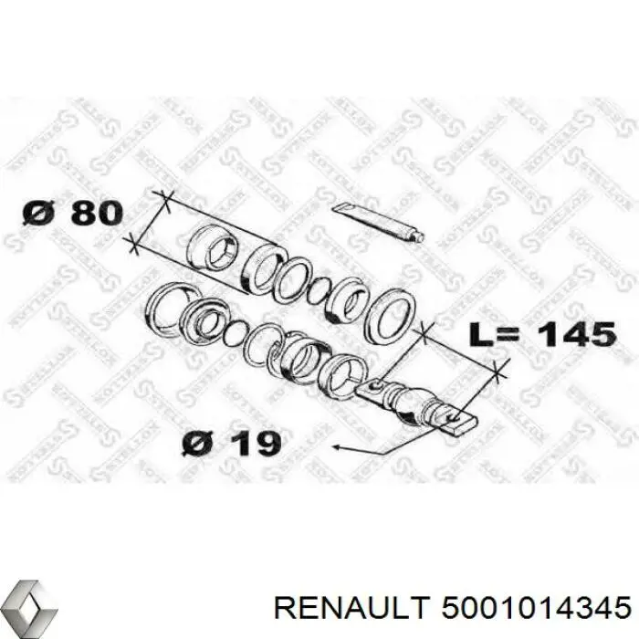 5001014345 Renault (RVI) Ремкомплект куля. променевої тяги