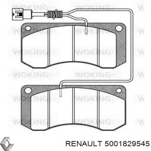 5001829545 Renault (RVI) Передні гальмівні колодки