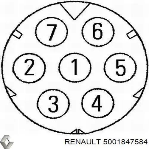 5001847584 Renault (RVI) Фонарь задний левый (Освещение номерного знака)