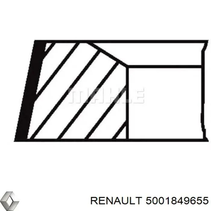 Купити 5001849655 Renault (RVI) Кільця поршневі на 1 циліндр, STD.