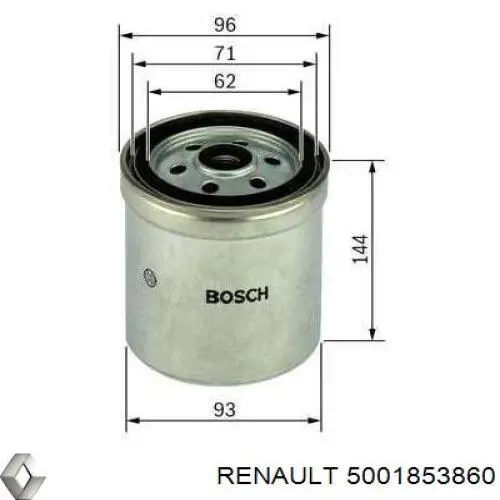 5001853860 Renault (RVI) Фільтр палива