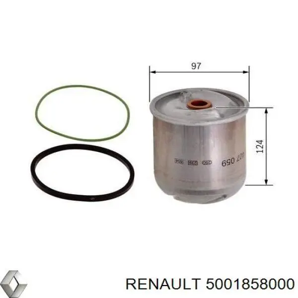 Фільтр масляний 5001858000 Renault (RVI)