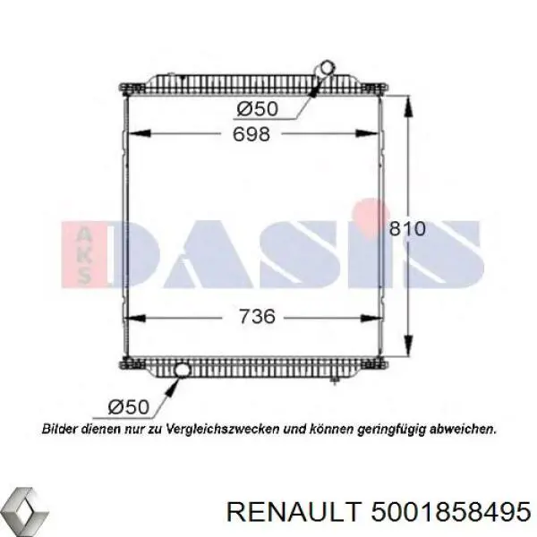 Купити 5001858495 Renault (RVI) Радіатор двигуна