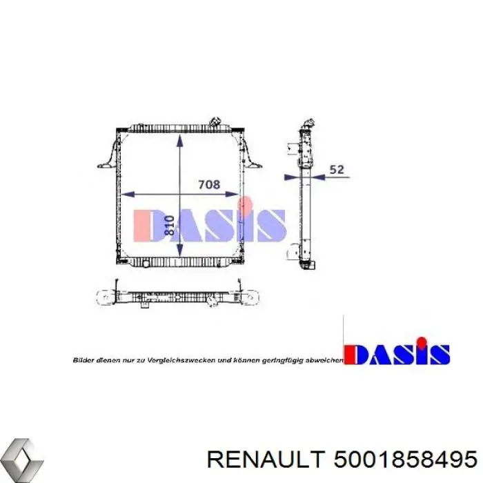Радіатор 5001858495 Renault (RVI)