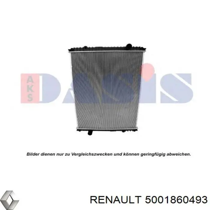 5001860493 Renault (RVI) Радіатор охолодження двигуна