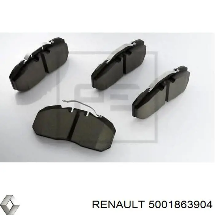 Колодки гальмівні передні, дискові 5001863904 Renault (RVI)